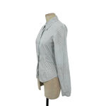 James Perse  Blue White Pinstripe Button Down Top Size 2‎ / Medium Photo 3