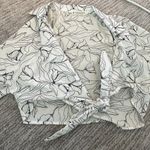 Jon & anna Black And White Flower Tie Crop Top Photo 1