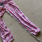 American Eagle Pink Grey Plaid Pajama Pants Women’s Size Small Stretch FLAWS Photo 8