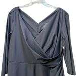 Alex Evenings Black Ruched Draped 3/4 Sleeve Sheath Cocktail Dress Plus Size 20W Photo 1