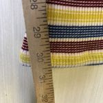 ZARA  Pants Womens Sz S Knit Striped Colorful Pull On Yellow Red Blue Ribbed Photo 8