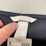 H&M  Blue Velvet Glittered Long Sleeve Mini Shift Party Dress Womens M Holiday Photo 2