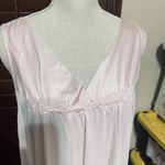 Vanity Fair Vtg Nightgown Sleeveless Baby Pink Sheer Tricot Nylon 42 L USA 80s Photo 1