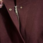 Vince Camuto  Women’s Faux Wool Deep Burgundy Pea Coat Medium NEW Photo 5