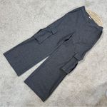 Mango MNG Wide Leg Cargo Pockets Knitted Pants Pull On in Dark Heather Grey S Photo 4