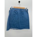 Loft  Womens Denim Mini Wrap Skirt Size 6 Fringe Fall Festival Boho Belt Western Photo 1