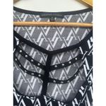 Adrienne Vittadini Adrienne Vitadini 3/ 4 Sleeve Black & White Blouse Light & Breathable SZ 2xl Photo 2