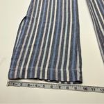 Bella Dahl  Split Hem Wide Leg Pant Multi Navy Womens Size XS Pockets Linen Blend Photo 12