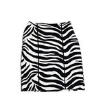 White House | Black Market WHBM Zebra Animal Print High Rise Mini Pencil Skirt Stretch Black White Size 2 Photo 0