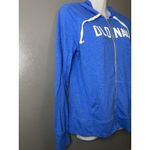 Old Navy Jacket Womens Small Blue Full Zip Logo Hoodie Lightweight Jersey Photo 1