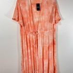 Torrid  NWT Tie Dye Flowy Kimono Cover Up Flutter Sleeve Dress Size 1X Photo 2