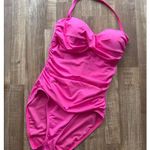 Lilly Pulitzer Women's Flamenco One-Piece Swim Suit Print Plumeria Pink size 6 Photo 2