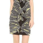 Veronica Beard  Yellow Black Strapless Dress Size 4 NEW without tags Photo 0