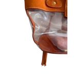 Miu Miu Orange Suede PVC Top Bamboo Handle Bag Photo 11