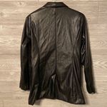 Joie  black vegan leather blazer size small‎ Photo 5