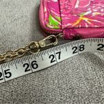 Lilly Pulitzer LILY PULITZER Pink and Green Floral Wristlet with Gold Chain Photo 3