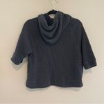 Pact Dark Gray Cropped Pullover Organic Cotton Sweatshirt Hoodie Size Medium Photo 4