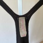 Free People pretty high-low black crisscross back embroidered muslin dress Photo 2