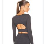 Varley Black Marl Always Warm Sloane Cropped Tee Photo 1