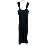 Madewell  Square Neck Midi Dress Size 8 in True Black NWT Cupro Photo 7