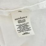 Sundance 100% Linen V Neck Long Sleeve Colorful Embroidery Top White Medium Photo 6