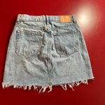Everlane Women’s Denim Skirt Size 27 Deconstructed Raw Hem Mini Jean Skirt Blue Photo 1