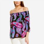 Tori Richard  Honolulu Smocked Boat Neck Top NWT Photo 1