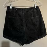 American Eagle AE Black High Rise Elastic Waist Mom Shorts Photo 8