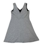 Loft  Fit & Flare Dress Geometric Print‎ Sleeveless V-Neck Career Size 8 Photo 9