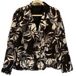 Chico's Chico’s Silk Floral Embroidered Leaf Print Blazer Vanity Size 3/US XL Photo 0