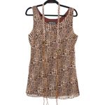 Donna Morgan 100% Silk  Skirt Set Size 14 Brown Vintage Photo 10