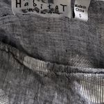 Habitat  Linen Grey + White Polka Dot Shift Dress – Cottagecore Minimalist (Sz S) Photo 4