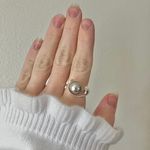 Gray Pearl & Silver Abstract Swirl Ring “Nahanni” Statement Mermaidcore Classic Jewelry Photo 11