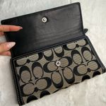 Coach  Black Signature Canvas Wallet Photo 2