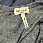 Splendid  Women’s L Heathered Blue Tiered Ruffle Exposed Zipper Back Tank Top Photo 5