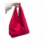 Red Leather Hobo Slouchy Adjustable Bag Tote Photo 4