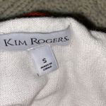 kim rogers  orange striped knit sweater size small Photo 4