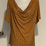 Michael Kors Women Design Cowl Neck Marigold Top Shirt - Size XL - NEW With Tags Photo 0