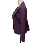 Sandro Sportswear Purple 2 Button Blazer Jacket Pleated Collar Lined Size M Photo 3