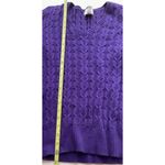 st. john's bay Women's Sz Large Cable Knit V-Neck Sweater Purple Orchid Casual Photo 2
