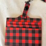 Black & red Checkered ID Card Holder Lanyard Purple Photo 1