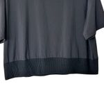 Athleta  M Zephyr Crop Black T-Shirt Short Sleeves Oversized Lightweight Photo 4