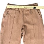 Everlane Heather Auburn Brown Dream Pant Knit Cropped Vertical Seam Pants sz XS Photo 3