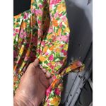 Terra & Sky Plus Size 2X Floral Spring Summer Dress tie Sleeves CUTE Square Neck Photo 4