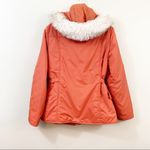 Vintage Burnt Orange Fur Hooded Ski Jacket Size M Photo 3