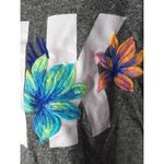 PINK - Victoria's Secret  Gray Hibiscus Floral Tee Shirt Size S Hawaiian Tropical Photo 3