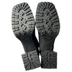 Womens 8.5 Sock Boots Platform Chunky Heel Booties Square Toe Slip On‎ Black Photo 2