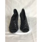 Loeffler Randall Women Peep Toe Heels Sz 11B Black EUC Flaw Edgy Sexy Formal Photo 1