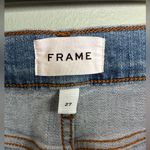 frame denim Women's Frame Le Palazzo Cropped Medium Blue Flared Frayed Wide Jeans Sz 27 Photo 3