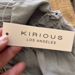 Denim Tiered Mini Skirt NWT w ruffled layers Chambray denim to light blue gray Size M Photo 3